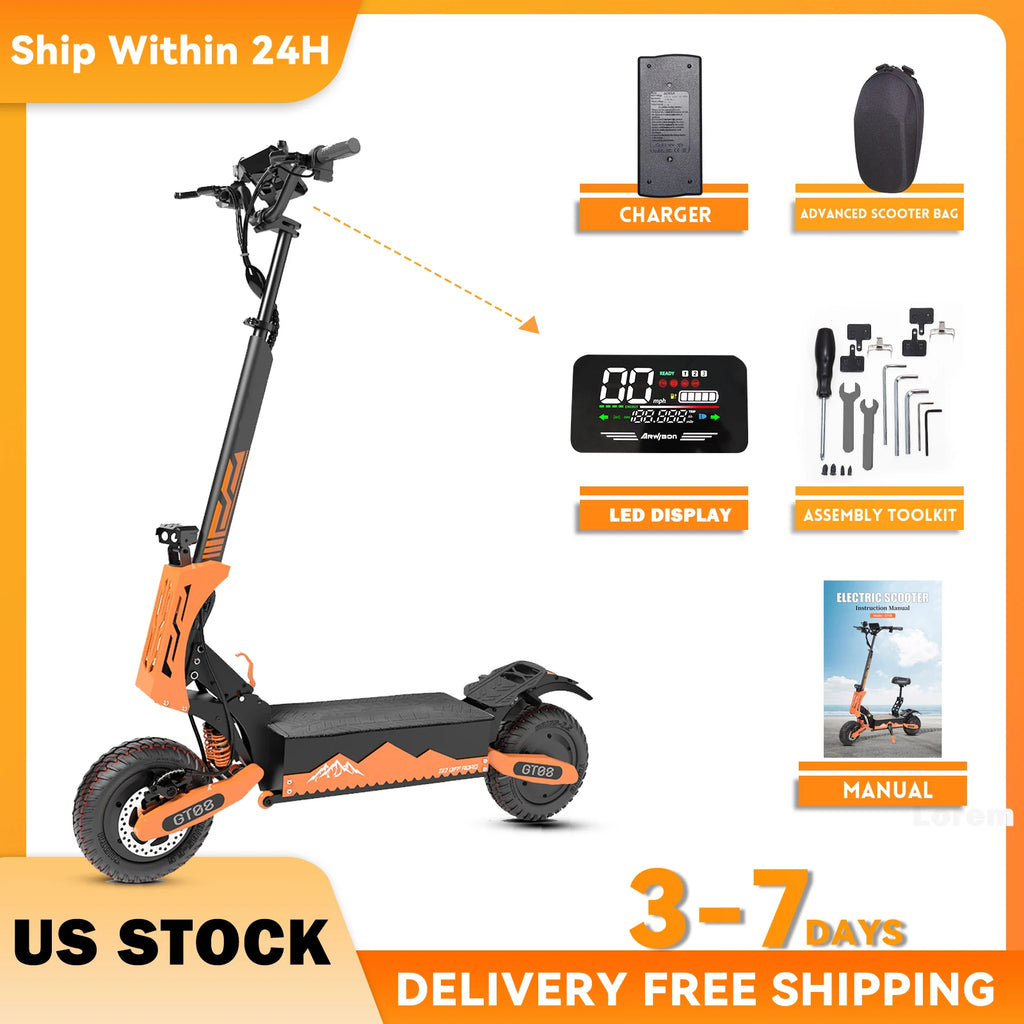 Arwibon 5600W Adult Electric Scooter Dual Motor